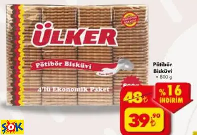 ÜLKER PÖTİBÖR BİSKÜVİ 800GR